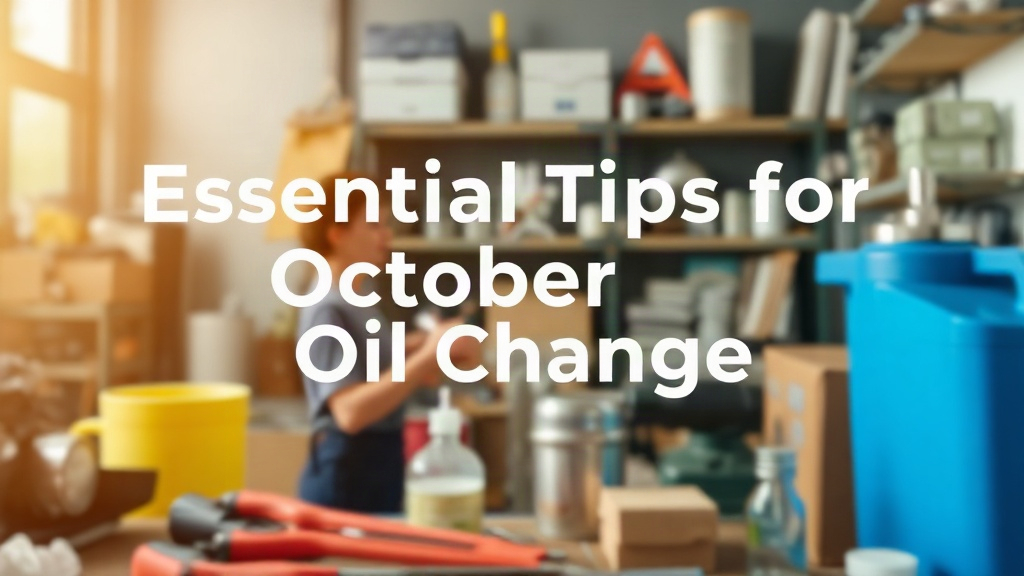 Essential Tips for Your October Oil Change